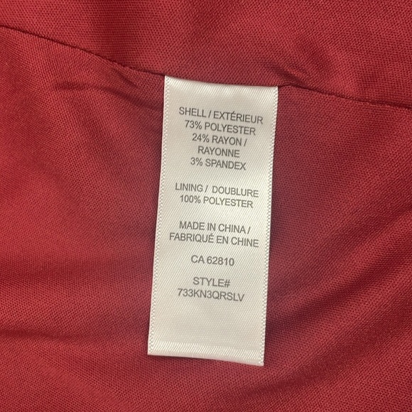 RICKI’S Hampton 3/4 Ruched Sleeve Ponte Blazer Lined in Windsor Wine Size S - Picture 12 of 15